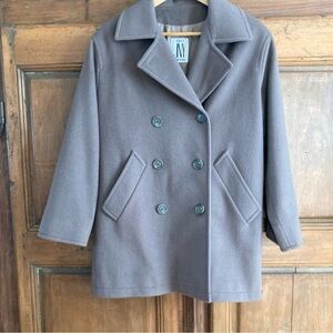 Jones New York Pea Coat 100% wool cocoa brown sz 4